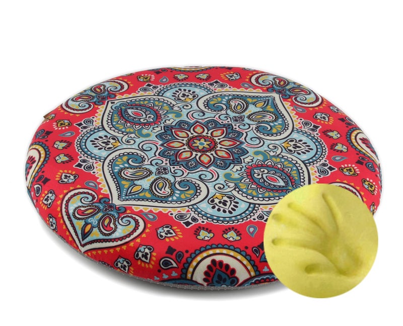 Sigmat Memory Foam Seat Cushion Anti-Slip Soft Round Stool Cushion Chair Pad 16 Inch Floral - Image 1